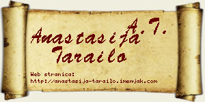 Anastasija Tarailo vizit kartica